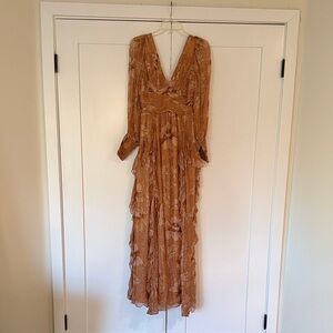 BHLDN Sheer Long Sleeve Dress